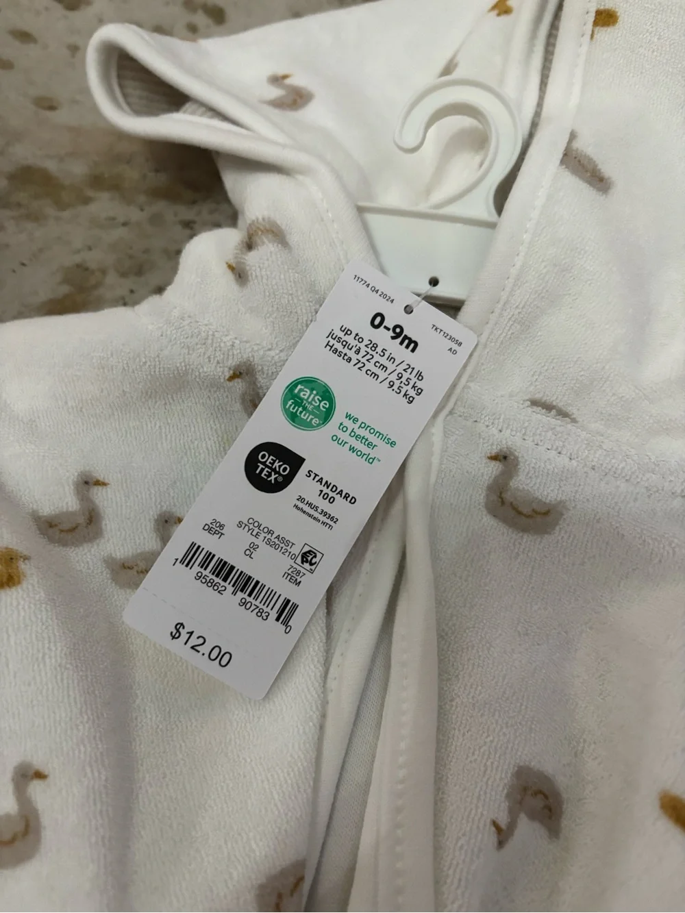 Carter's Cream Duck Print Robe & Floral Pink Bunny Hooded Robe